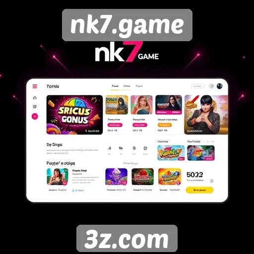 explorando a interface do usuário do nk7.game